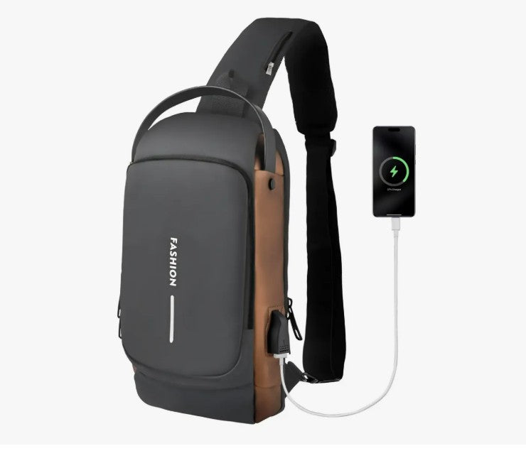 Bolso Antirrobo Con Puerto De Carga Usb Impermeable FashionSecureBag