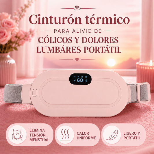 Cinturón Térmico para alivio de cólicos y dolores lumbares Portátil