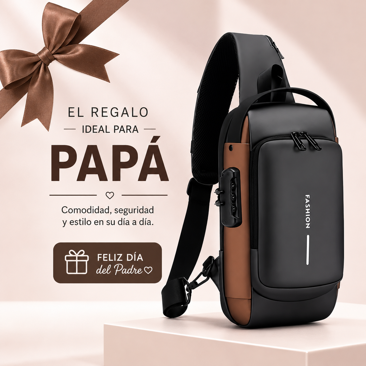 Bolso Antirrobo Con Puerto De Carga Usb Impermeable FashionSecureBag