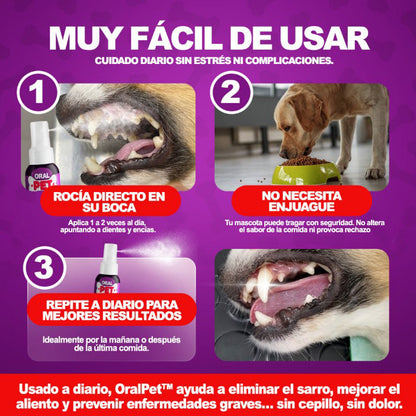 Oral Pet Spray Bucal Limpiador Mascotas