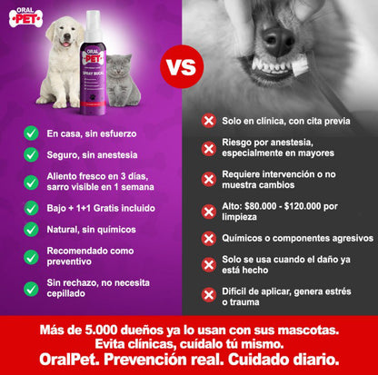 Oral Pet Spray Bucal Limpiador Mascotas
