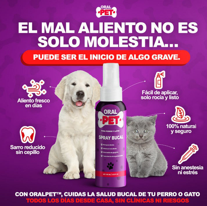 Oral Pet Spray Bucal Limpiador Mascotas