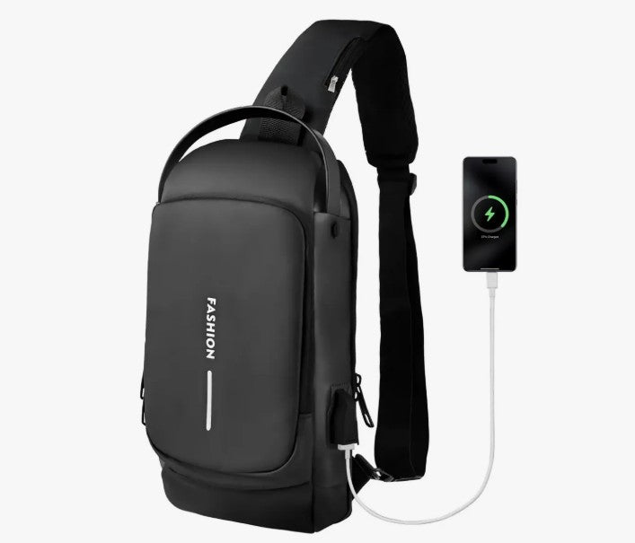 Bolso Antirrobo Con Puerto De Carga Usb Impermeable FashionSecureBag