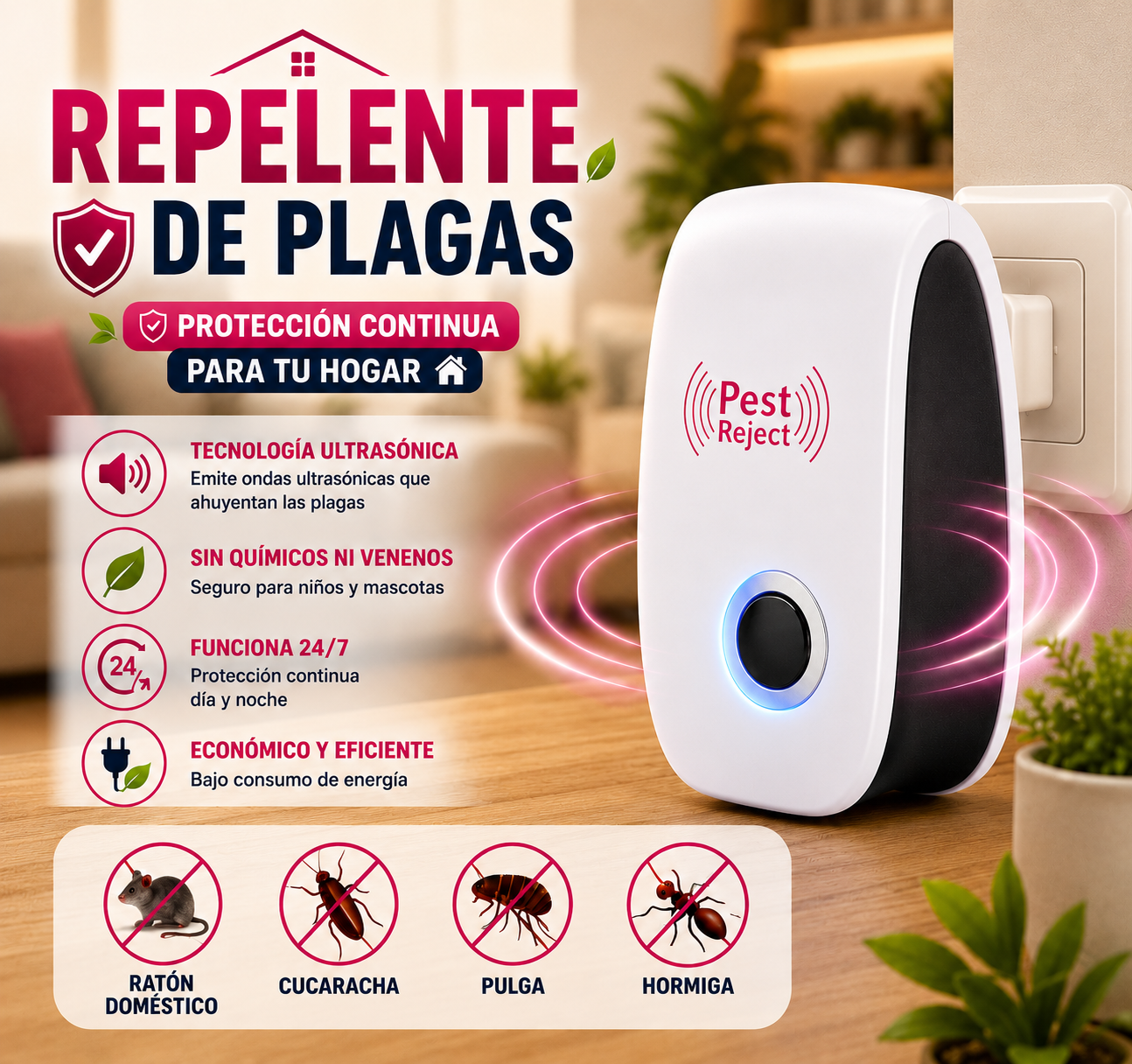 Repelente Ultrasónico Pest Reject™